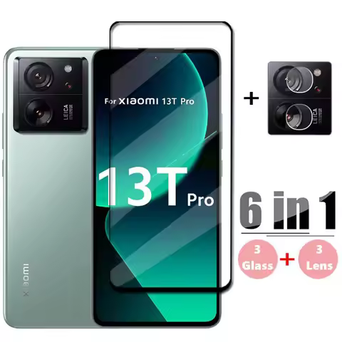 6in1 Cover Glass For Xiaomi 13T Pro Tempered Glass Xiaomi 13T Pro Screen Protector HD Protective Pho