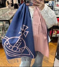 Vivienne Westwood 25款西太后土星圖案印花流蘇羊毛絨保暖圍巾披肩