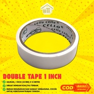 DOUBLE TAPE 2-SIDED ADHESIVE 24 MM WHITE DOUBLE TAPE 1 INCH