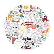100PCS Artistic Cat and Coffee Motivation Quotes Sticker Suitable for Phone Cases, Laptops Cover, He
