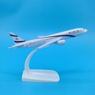 Diecast 1:400 Scale B777 El Al Air Israel Airlines Model With Base Alloy Aircraft Plane Display Mode