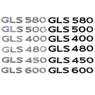 3d ABS Black Chrome Car Letters Trunk Emblem Logo Sticker For Mercedes Maybach GLS600 GLS500 GLS450 