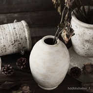 🚓Retro Stoneware Vase Floor Vase Pottery Pot Decorative Ornaments Dried Flower Arrangement in Living Room Ceramic Basin
