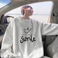 Classic Men's Pullover Sweater Basic Long Sleeved Korean Men's Top Printed Men Sweatshirts 4 Colors