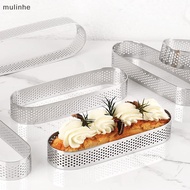 MU  Round Muffin Tart Rings Stainless Steel Porous Tart Ring Perforated Cake Mousse Mold Cookies Cutter Pastry Quiche Mold Tool n