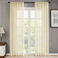 Translucent White Curtain Tulle Curtain Langsir Putih Nipis Langsir Sheer Putih Siap Jahit Cangkuk R