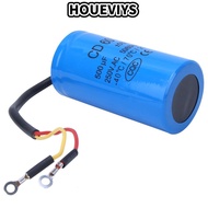 HOUEVIYS CD60 Start Capacitor, 500uF Wire Included CD60 Run Capacitor, Durable 250VAC Round Capacito