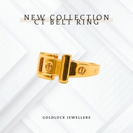 999 Gold CT Belt Ring