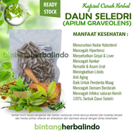 DAUN SELEDRI 100 Kapsul Herbal Kolesterol Libido Jerawat Rambut Rontok