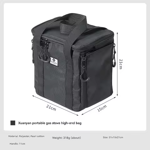 CAMPINGMOON New Black BKXD-5F-B Small Card Stove Gas Tank Bag Camping Coffee Equipment Storage Bag M
