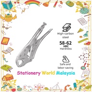 SWM Deli Tools Curved Jaw Locking Pliers 10" 58-62 HRC Hardness Carbon Steel Material Tools 弯嘴钳 [Per