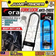 ORA Security Fork Lock U Lock Anti Theft Motorcycle Universal Heavy Duty Quality Door Lock Kunci For