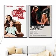 Movie Poster Canvas Painting I Hate You 10 Things Classic 90s Vintage Wall Art Print Picture Living 