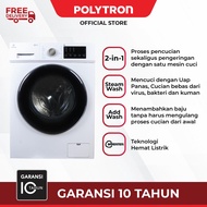 POLYTRON Mesin Cuci Front Loading 1 Tabung 11 Kg Wonder Wash Automatic PFL 1105