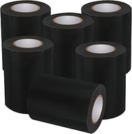 CONEHOY 6 Rolls 4" x 65.6'Black Wrestling Mat Tape 7 Mil 4 Inch Width Heavy Duty PVC Rug Seaming Cov