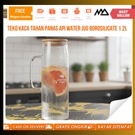 Heat-Resistant Glass Pitcher Fire-Resistant Glass Pitcher/ 1.2L Borosilicate Water Jug