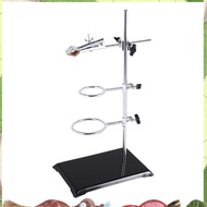 Laboratory Grade Metalware Support Stand, Cork Lined Burette Clamp with 2 Retort Ring (2inch,3inch D