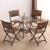 Rattan Chair Outdoor Folding Chair Leisure Chair Back Chair Foldable Chair Dining chair 2024 new