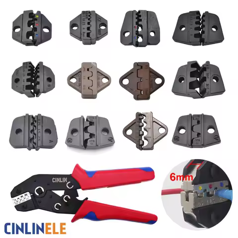 6mm Crimp Dies Parts Jaws for 7.5Inch Crimp Pliersspacing Terminals Crimper 02C 58B 2546B 2549 06WF 