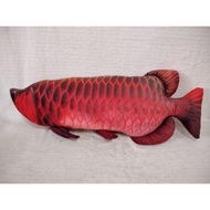 bantal boneka ikan arwana arowana crossback super red chili unik murah - merah