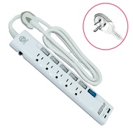 Safe Expert [FU-83PL-6] 3P-6 Open 5 Plug Fast Charge Extension Cable 1.8M 25W PD+QC