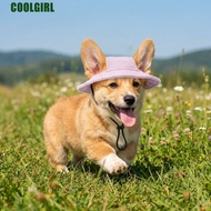 COOLGIRL Corduroy Dog Hat, Exposed Ears Breathable Dog Fisherman Hat, Cute Comfortable Adjustable St