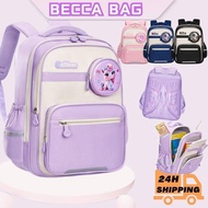 In stock) primary school bag kids backpack cartoon bag ergonomic school bag Bag Waterproof Backpack