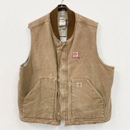古著 Carhartt FR 帆布背心，ブラウン， 2XL 碼