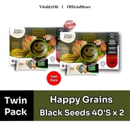 Happy Grains 快乐谷粮 Twin Pack (Black Seeds 40'S + 5'S  × 2)