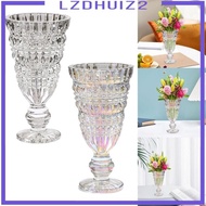 [Lzdhuiz2] Glass Goblet Flower Vase Wedding Flower Pot Plants Pot Holder