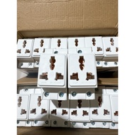 Electrical outlet with aptomat rail for electrical cabinets, AC30-124 aluminum DIN rail.