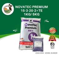 Behn Meyer NOVATEC PREMIUM 15-3-20-2 (REPACK) - Baja Penggalak Buah Pokok Durian, Kelapa, Buah-Buaha