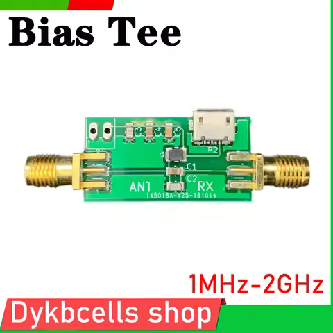 1M -2000Mhz Bias-T RF Biaser Bias Tee Coaxial Feed Active Antenna SDR 1.5G GPS DC Blocker FOR Ham Ra