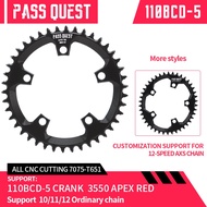 PASS QUEST 110/5 BCD 110BCD oval Road Bike Narrow Wide Chainring 40T 42T 44T 46T 48T 50T 52T Bike Ch