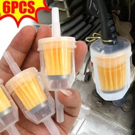 6PCS Car Gasoline Oil Cup Filter Universal Large Size Inline Gas Fuel Cup Filter for Small Engine Lawn Mower Motorcycle Accessories