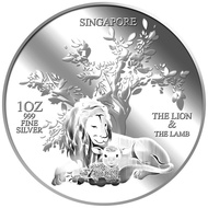 FC1 Puregold 1 Oz Lion &amp; the Lamb Silver Medallion | 999 Pure Silver