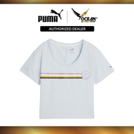 Puma x LEMLEM Women Cropped Tee T-Shirt - Icy Blue 52501369