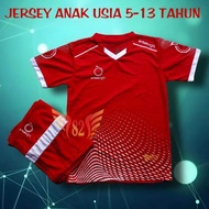 Gratis Tambah Sablon Nama Nomor Baju Bola Anak Usia 5-13 Tahun Setelan Jersey Bola Futsal Volley SSB