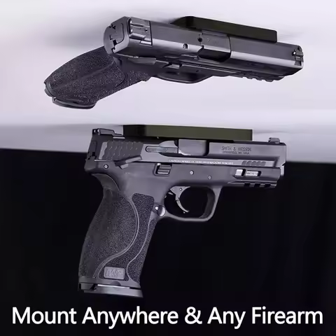 Concealed Gun Mount Magnetic Pistol Holder Handgun Revolver Car Bedside for Glock G17 G19 G22 G34 G4