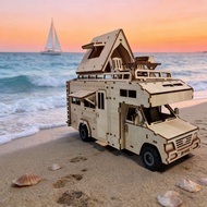 3D Wooden Puzzle Camper Van Scale Model DIY Model Kit Handcrafted Gift Home Decor Assembly Toy