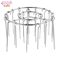ELO11 Skewer Holder, 12/24 Stainless Steel Vertical Grill Rack, Easy to Use String Grill Detachable 