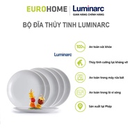 Luminarc Diwali gray glass plate set 6 details DW6B