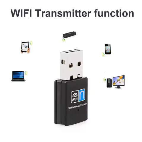 USB Wireless Network Card 300Mbps Wi fi Adapter 2.4GHz USB Ethernet PC Wi-Fi Adapter Lan 300Mbps Wif