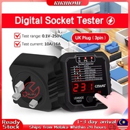 UK HT107 Socket Tester Voltage Digital Socket Tester With Display Voltage Detector Breaker Finder Di