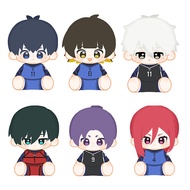 Minidoll Blue Lock 40cm ตุ๊กตาผ้าฝ้ายสีน้ำเงิน สวมใส่ชุดการ์ตูน ตั๊กแตนนั่ง ของเล่นสำหรับเด็ก อายุ 3