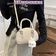 SSUNSHINEN6 PU Shoulder Bag, Casual Vintage Adjustable Crossbody Bag, Fashion with Free Pedant Y2k S
