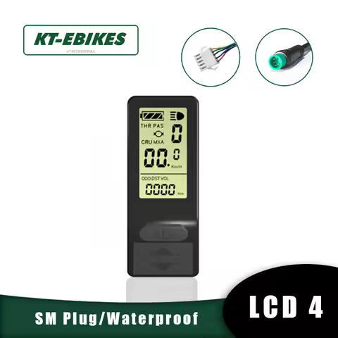 KT Ebike Display LCD4 Mini Smart 24V 36V 48V Ebike LCD led Display For Electric Bicycle Conversion K