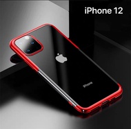 Case iPhone 12 12mini  12Pro 12Pro MAX  เคสใสกันกระแทก ขอบสีหลังใส เคสโทรศัพท์ ไอโฟน เคสซิลิคอน