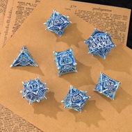 Metal Hollow Big Mouth Dice Set Crew Board Game DND trpg D20 D12 D10 D% D8 D6