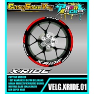 X RIDE WHEEL STICKER CUTTING STICKER XEON CUTTING VARIATION X RIDE TIRE LINE/VELG 01